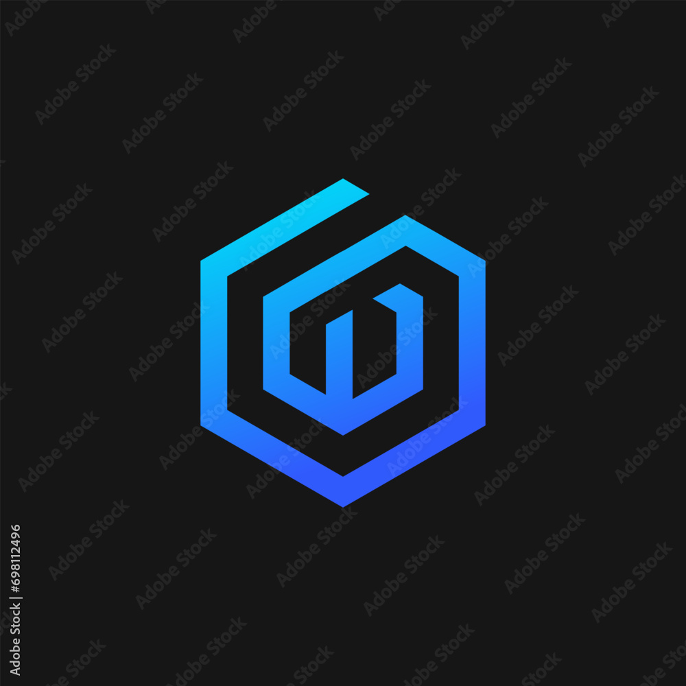Trendy w logo vector design Trendy w logo vector design