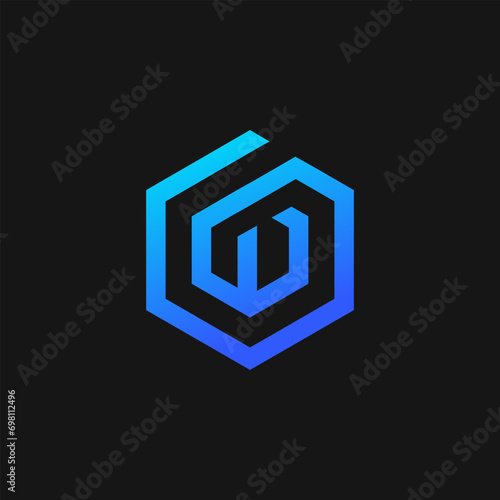 Trendy w logo vector design