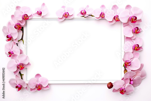 A wedding-themed photo frame with  flowers © reddish