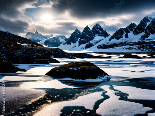 Cold precise intricate topnotch Arctic. photo