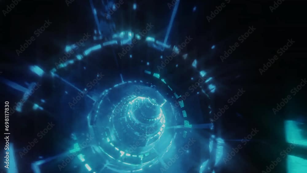 Blue particles circling animation background.mp4 Blue particles circling animation background.mp4