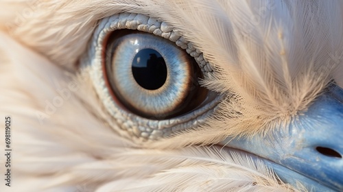Close-up of a dove's face, highlighting its soft feathers and gentle eyes.