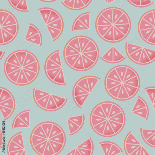 Seamless Grapefruit Pattern