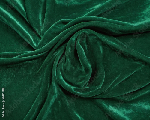 Luxurious Emerald Green Velvet Texture