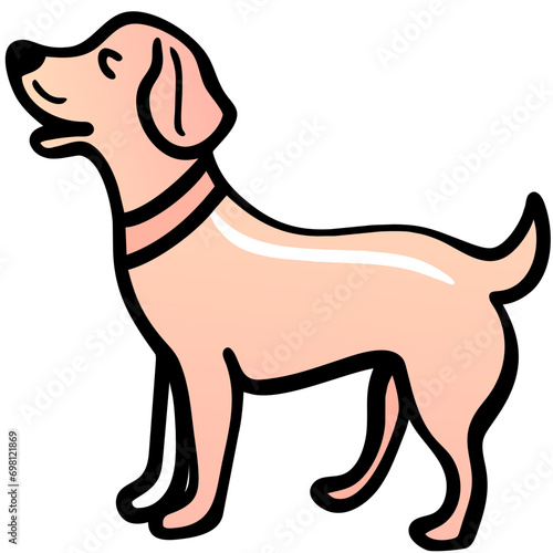 Vector drawing of a dog on isolated background