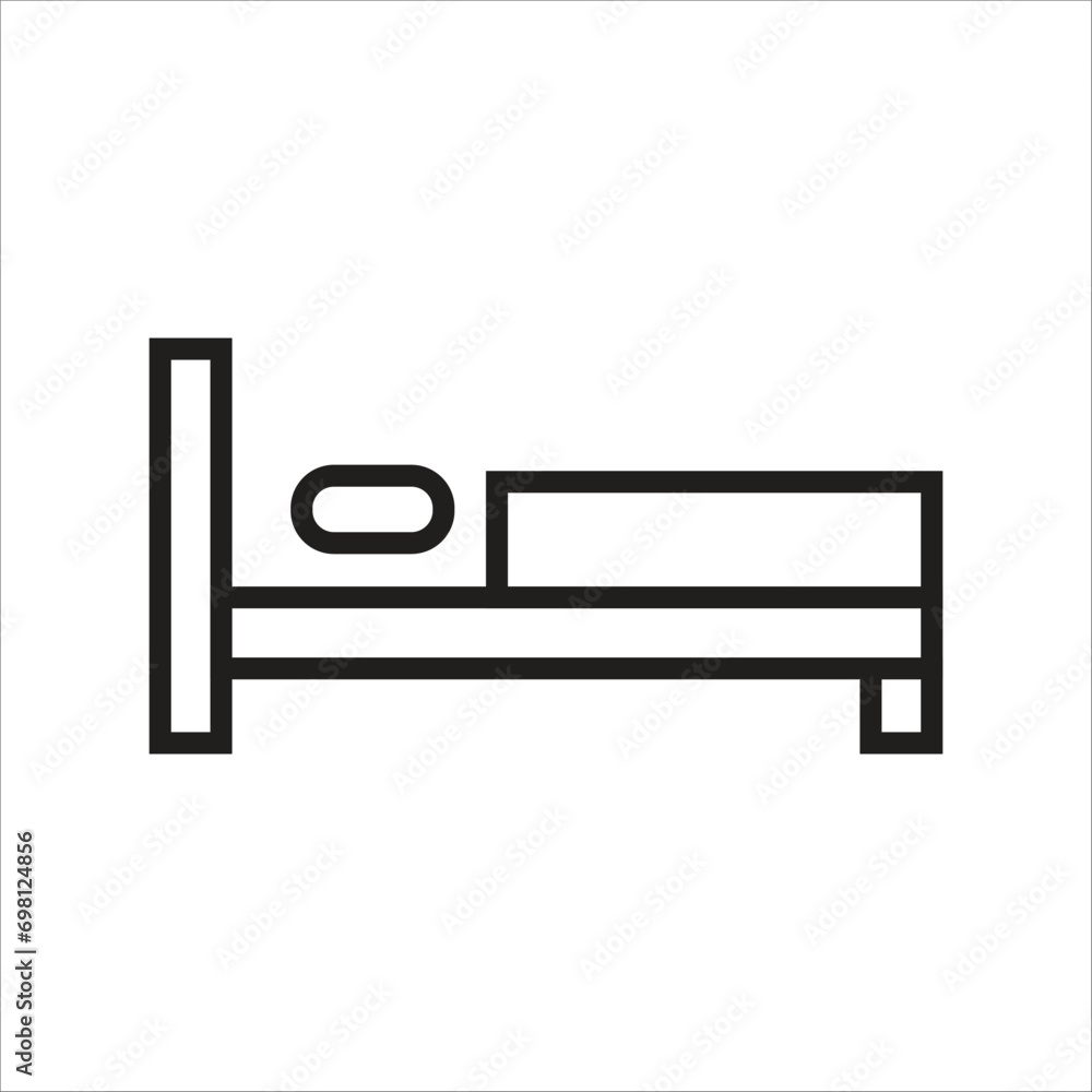 bed vector icon line templte bed vector icon line templte