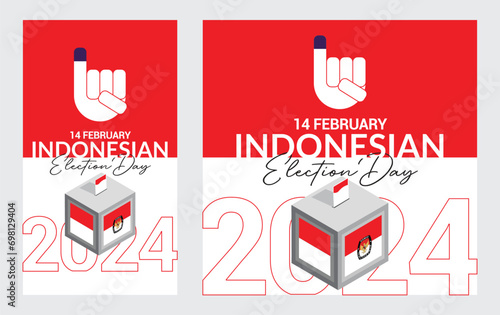 Vector Illustration Indonesian Election day 2024