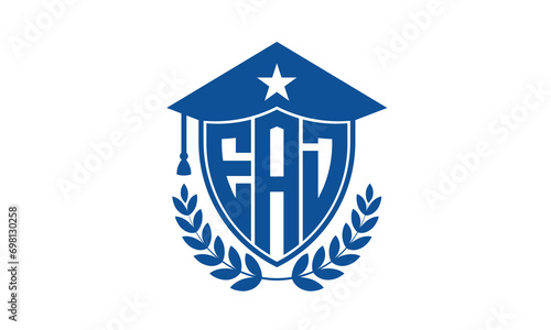 EAD three letter iconic academic logo design vector template. monogram, abstract, school, college, university, graduation cap symbol logo, shield, model, institute, educational, coaching canter, tech