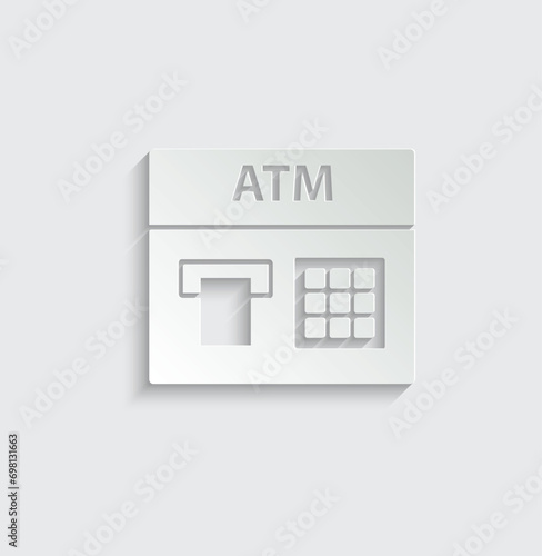 atm icon vector. Money from atm vector icon