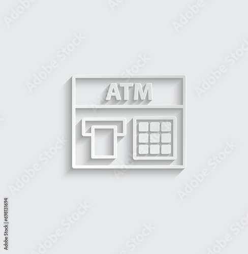 atm icon vector. Money from atm vector icon