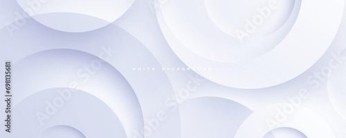 Abstract white circle shape light and shadow background photo