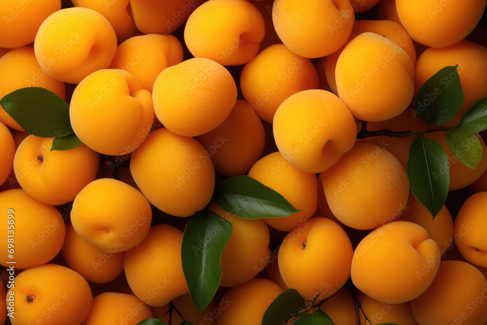 fresh ripe apricots background, top view fresh ripe apricots background, top view
