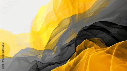 Flat shapeless abstract charcoal & yellow background gradient wallpaper photo