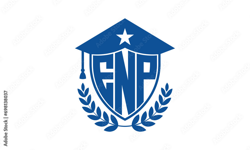 ENP three letter iconic academic logo design vector template. monogram, abstract, school, college, university, graduation cap symbol logo, shield, model, institute, educational, coaching canter, tech ENP three letter iconic academic logo design vector template. monogram, abstract, school, college, university, graduation cap symbol logo, shield, model, institute, educational, coaching canter, tech