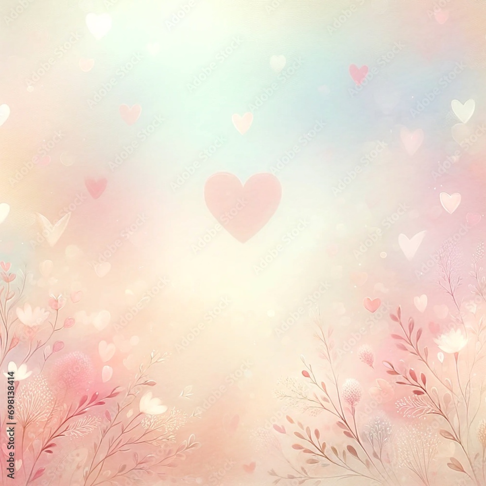 Valentine’s Day background in a watercolor style Valentine’s Day background in a watercolor style