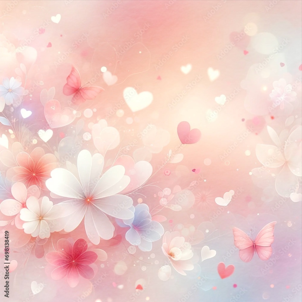 Valentine’s Day background in a watercolor style Valentine’s Day background in a watercolor style