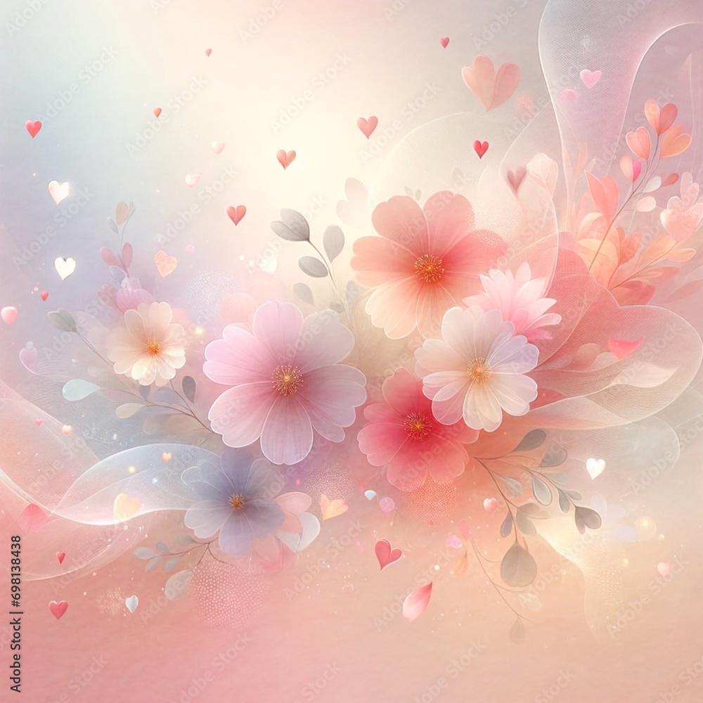 Valentine’s Day background in a watercolor style Valentine’s Day background in a watercolor style