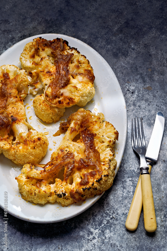 baked cauliflower steak