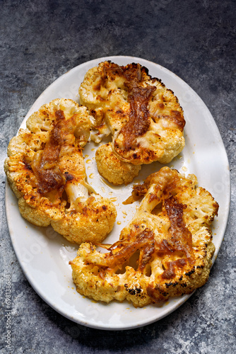 Obraz na płótnie baked cauliflower steak w salonie