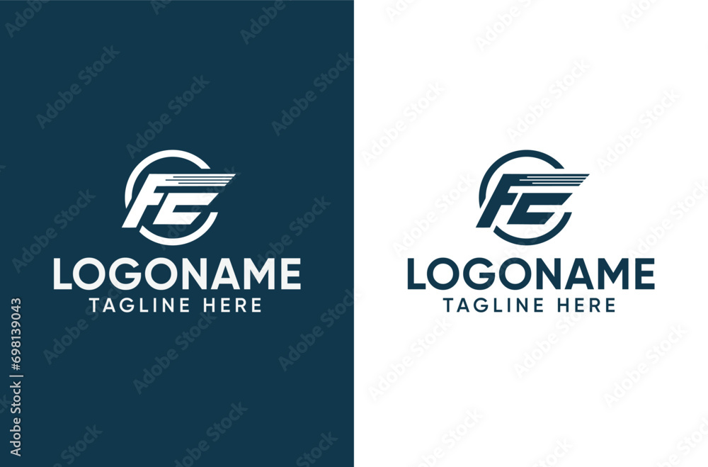 FE and EF minimalist, monogram, logo design vector for fast symbol FE and EF minimalist, monogram, logo design vector for fast symbol