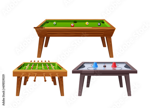 Table Games, Soccer Involves Flicking Miniature Footballs, Hockey Uses A Puck And Requires Skillful Stick Handling