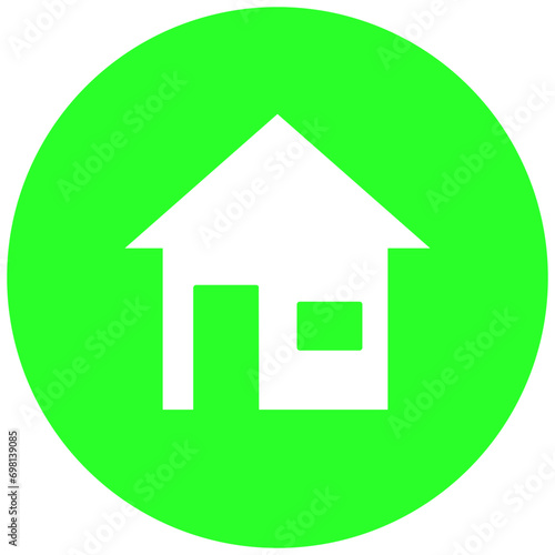house icon, home icon button on square background