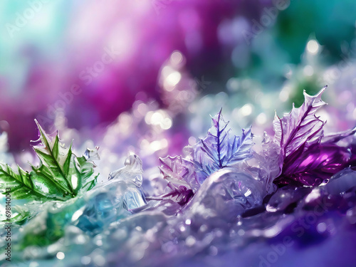Frosty Decoration: Abstract Winter Background