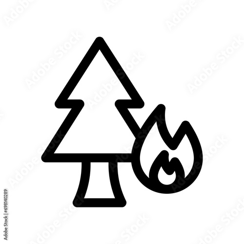 forest fire line icon