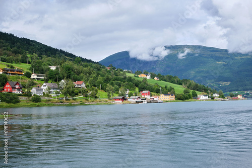 village on a fjord in norway