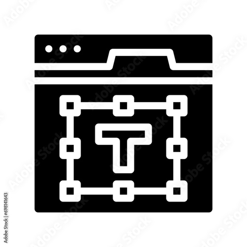 text editor glyph icon