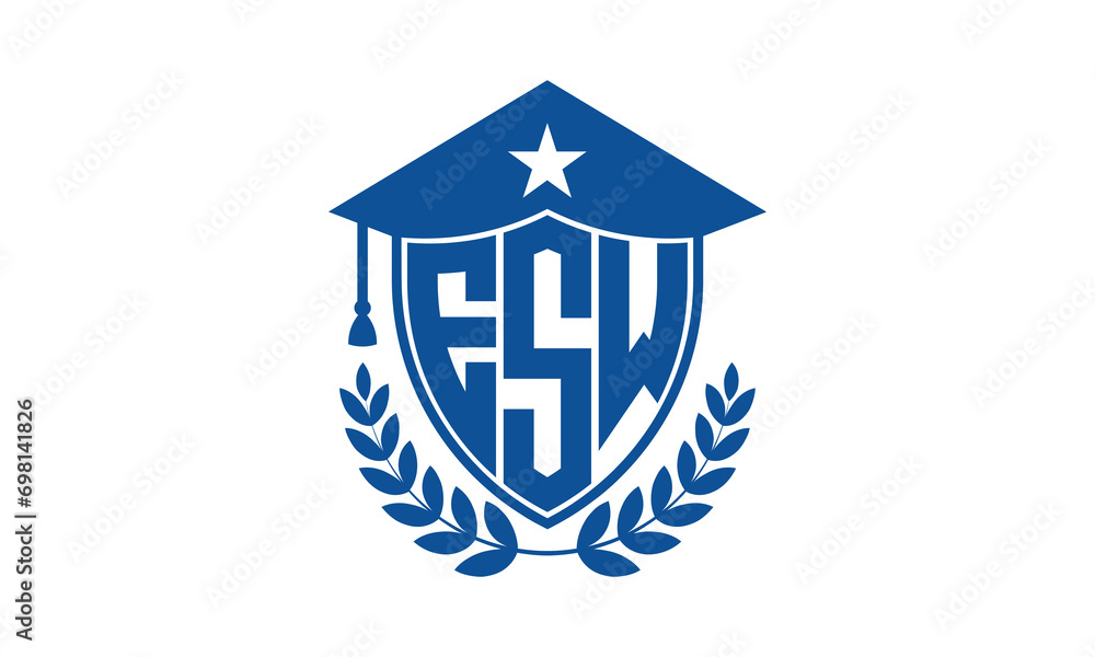 Esw Rpi Logo ESW three letter iconic academic logo design vector template. monogram ...