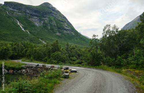 mountain dirt road in Norway