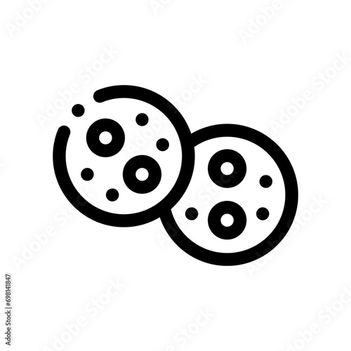 ginger cookies line icon