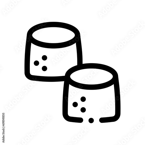 marshmallows line icon