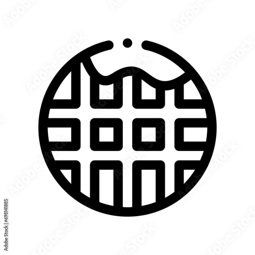 waffle line icon