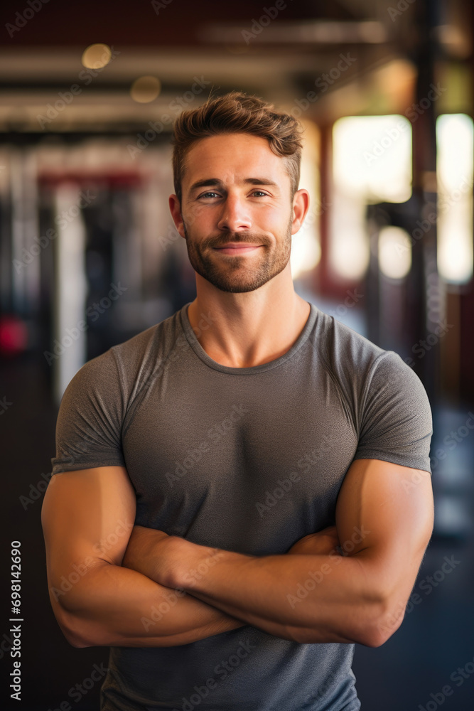 Athletic Trainer Leading Gym Session Athletic Trainer Leading Gym Session