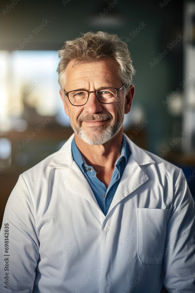 Veterinary Professional: Senior Male Doctor in Action Veterinary Professional: Senior Male Doctor in Action