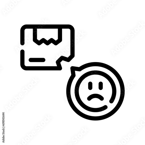 unhappy line icon