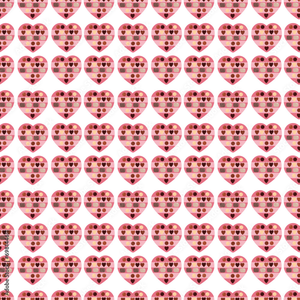 Free vector red hearts seamless pattern Free vector red hearts seamless pattern