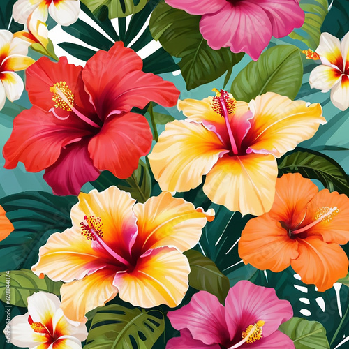 Floral Elegance pattern designs with AI generative