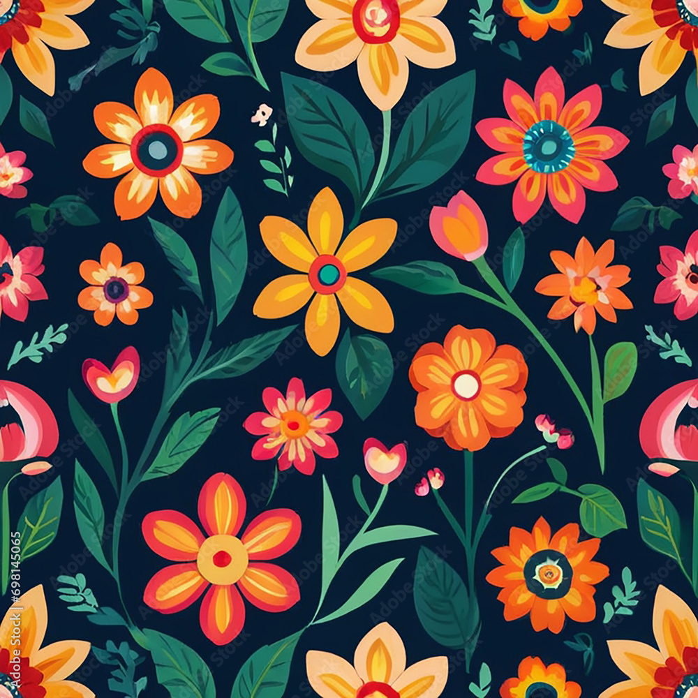 Floral Elegance pattern designs with AI generative Floral Elegance pattern designs with AI generative