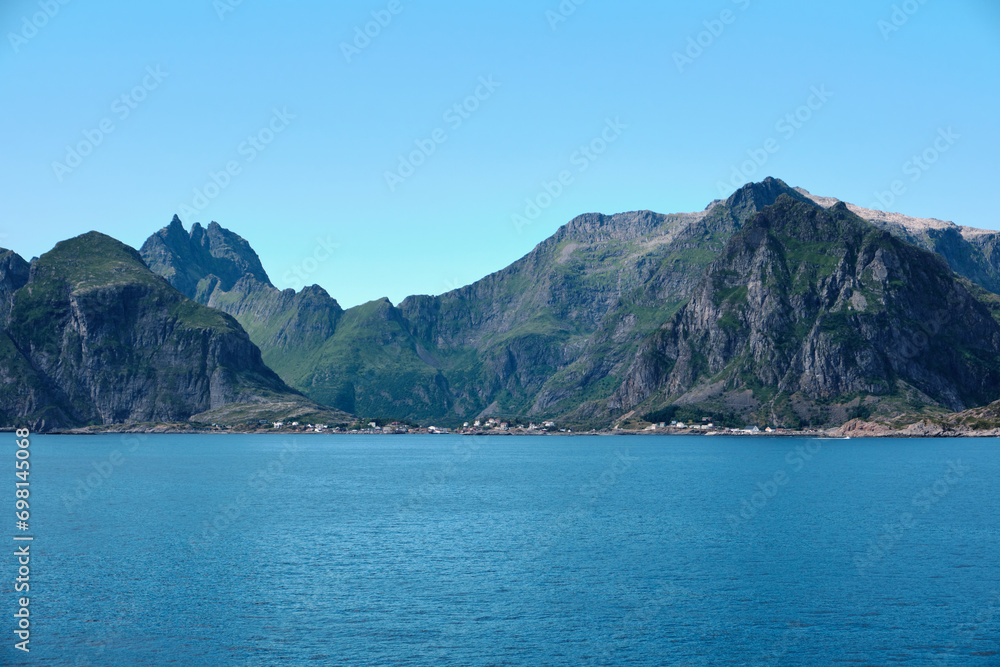 Lofoten island from the sea Lofoten island from the sea