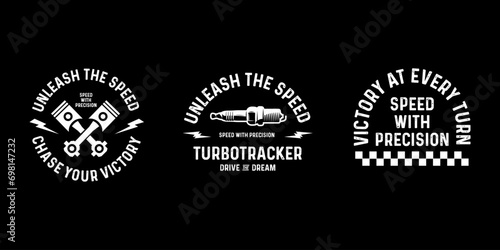 Motorcycle badges club emblems tshirt design Retro  Racing Typography Graphics