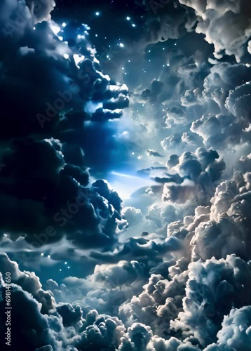 blue sky and clouds