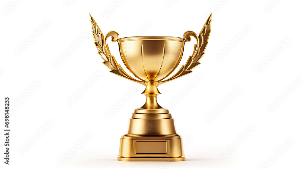 Luxury Golden Award Trophy Isolated on white background Luxury Golden Award Trophy Isolated on white background