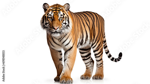 Wallpaper Mural Tiger standing Isolated on white background Torontodigital.ca