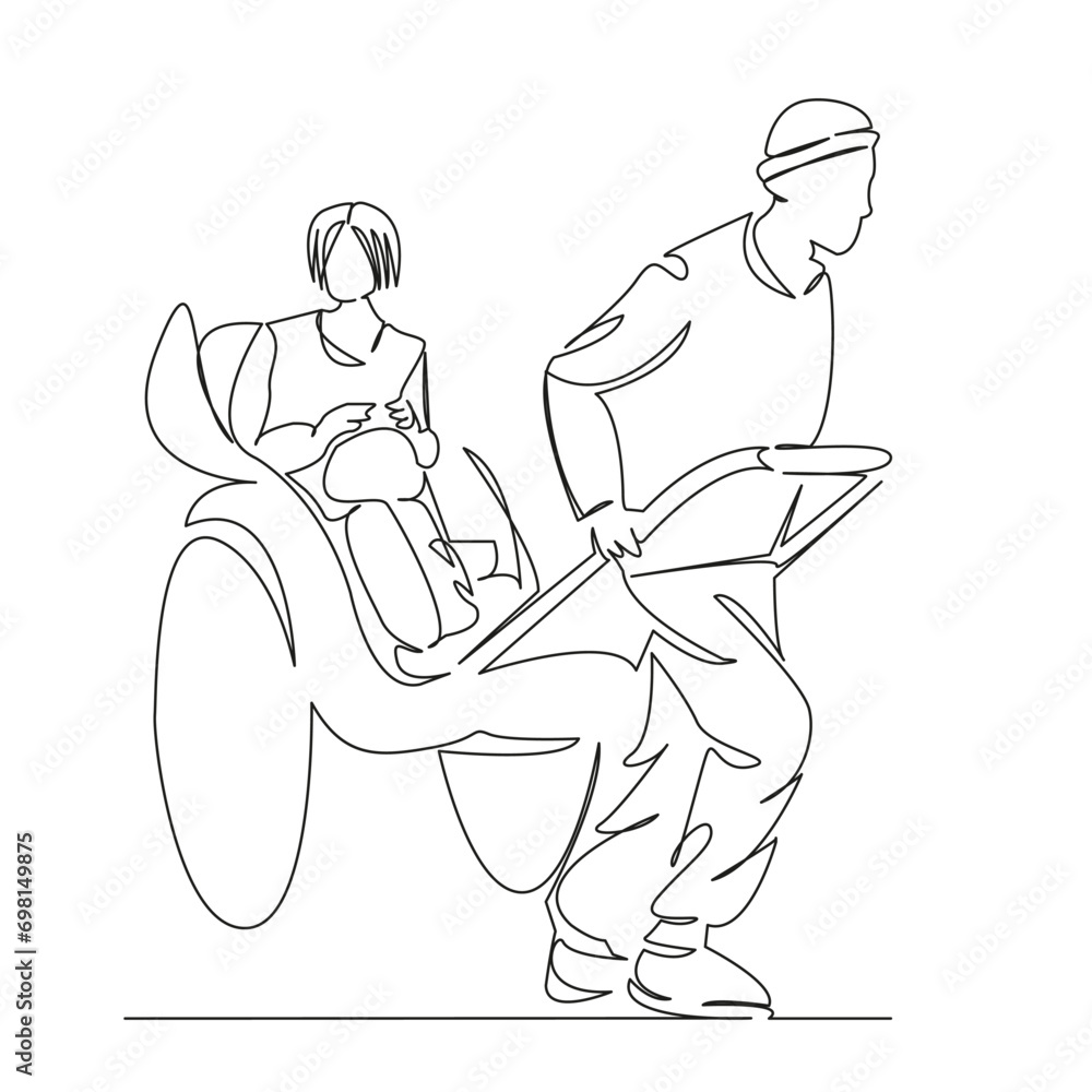 a girl is carried by a rickshaw a girl is carried by a rickshaw