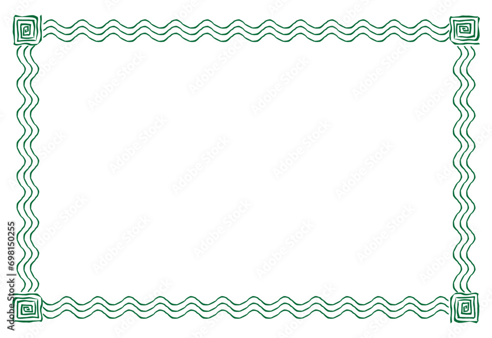 green certificate template, Border frame line decoration for certificate or diploma template and for your text and photo vector art simple line corner icon image. green certificate template, Border frame line decoration for certificate or diploma template and for your text and photo vector art simple line corner icon image.