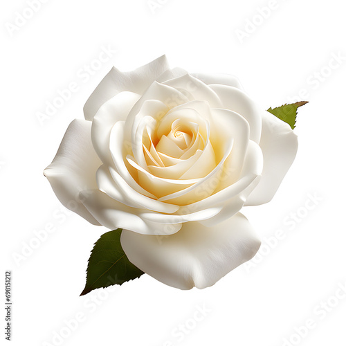 White rose isolated on png background. photo