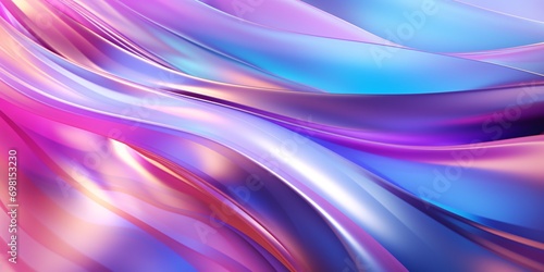 Colorful abstract background with blurred holographic and iridescent effects.